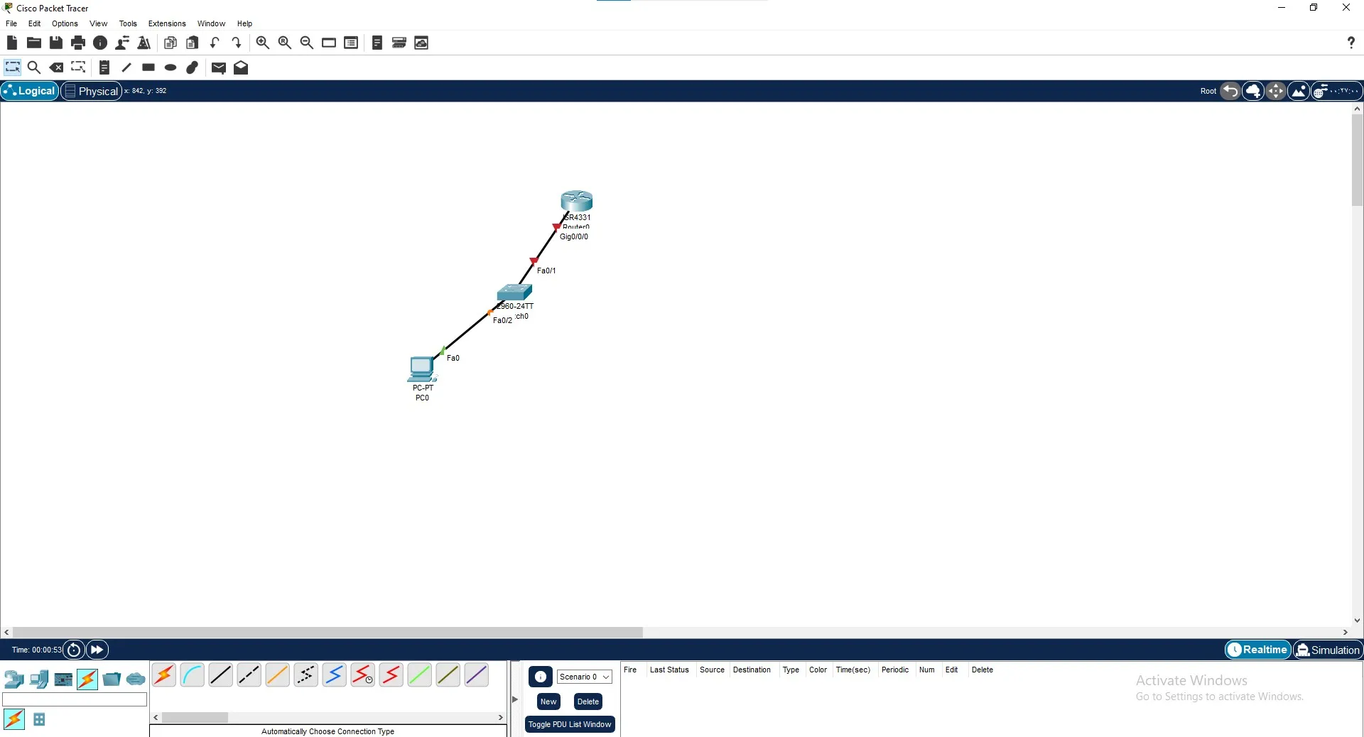 Cisco Packet Tracer screenshot